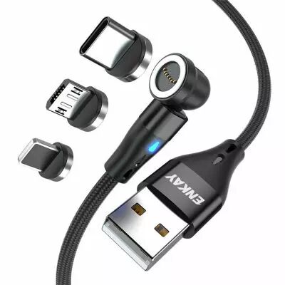 Cble 3 en 1  embout magntique USB Type-C / Ligntning / Micro USB vers USB Type-A - Sunsky