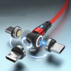 Câble 3 en 1 à embout magnétique USB Type-C / Ligntning / Micro USB vers USB Type-A - Sunsky