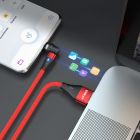 Câble 3 en 1 à embouts magnétiques USB Type-C / Ligtning / Micro USB vers USB Type-A - Sunsky
