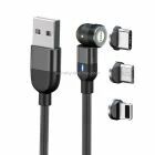 C&acirc;ble de charge 3-en-1 magn&eacute;tique 2m - Sunsky