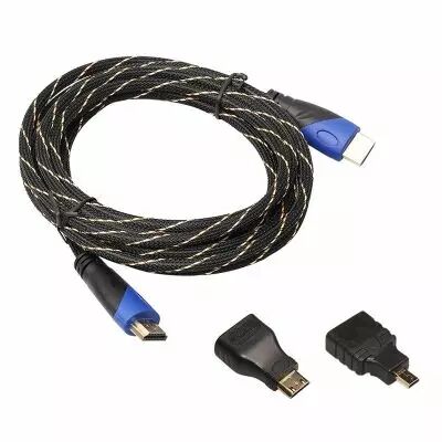 Cble HDMI avec adaptateur mini/micro HDMI (3m) - Sunsky