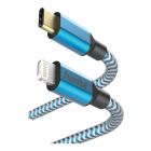 Câble USB \ Reflective\  Type C vers Lightning 1.5m - Hama