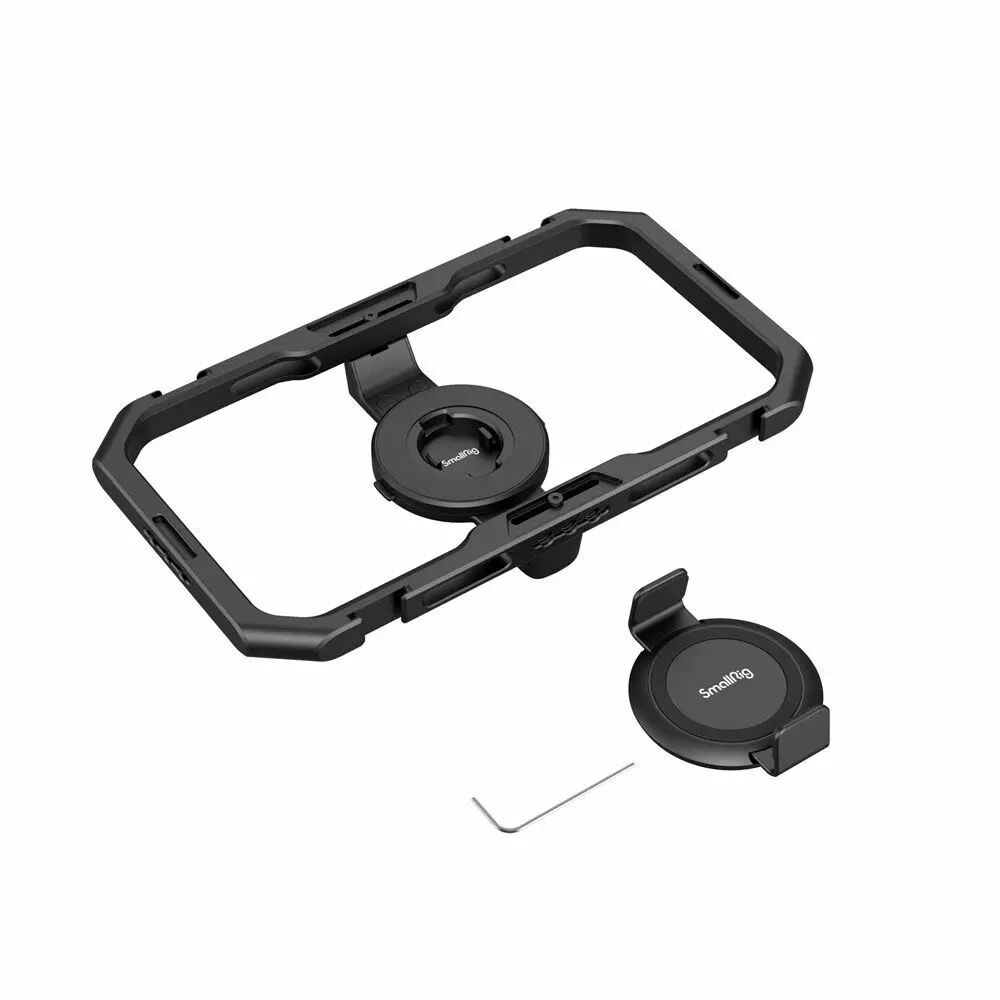 Cage Universelle SmallRig IntegraGrip Pour Téléphone - Poignée Double Large, Montage V, Nombreux Ports 1/4" - Compatible IPhone/Android