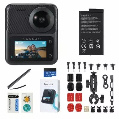 Camra Kandao Qoocam3 avec support moto