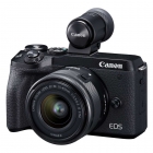 Canon EOS M6 Mark II avec objectif EF-M 15-45, viseur EVF et bague d\'adaptation