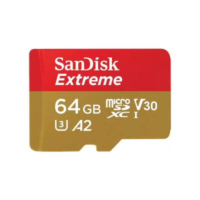 Carte microSDXC Extreme 64Go Classe 10 U3 V30 - SanDisk