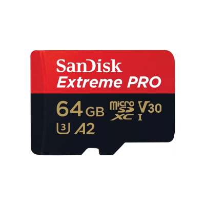 Carte microSDXC Extreme Pro 64 Go U3 V30 - SanDisk