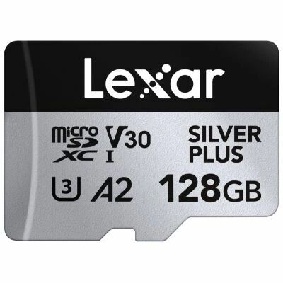 Carte microSDXC Silver Plus 128 Go UHS-I V30 - Lexar