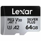 Carte microSDXC Silver Plus 64 Go V30 UHS-I - Lexar