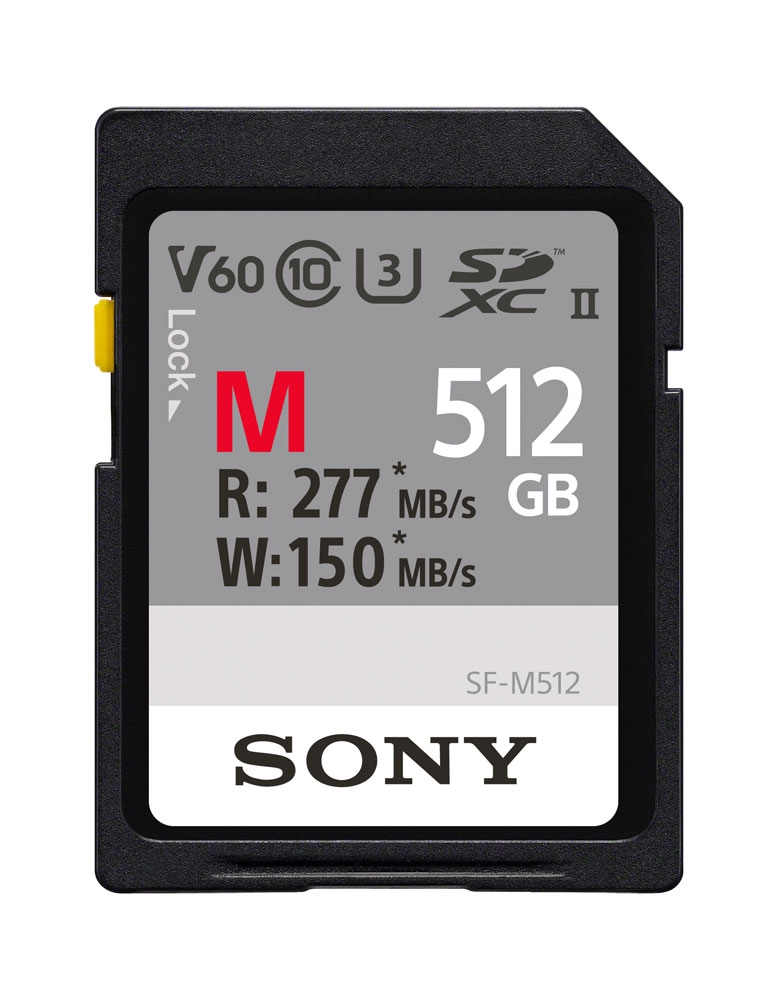 Carte SD Sony série SF-M 512Go UHS-II V60 U3
