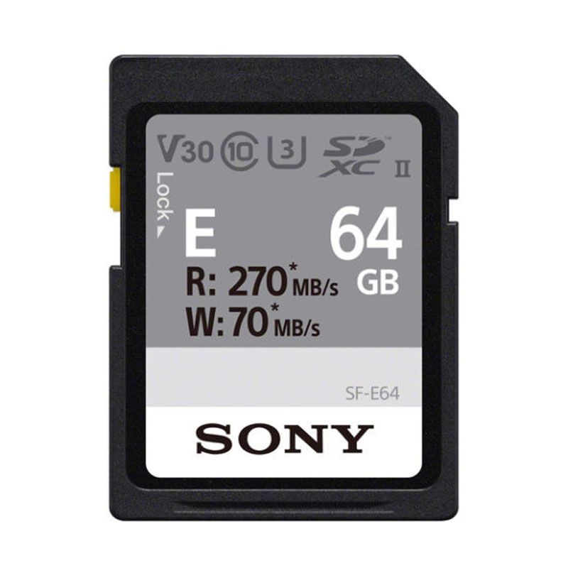 Carte SD Sony UHS-II Though série SF-E 64 Go V30