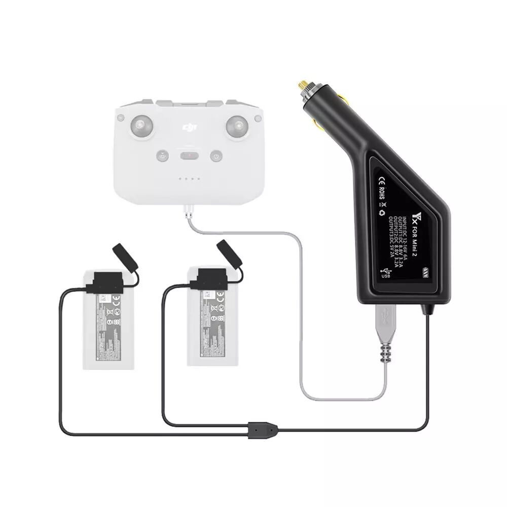 Chargeur multiple allume-cigare pour DJI Mini 2 et DJI Mini SE