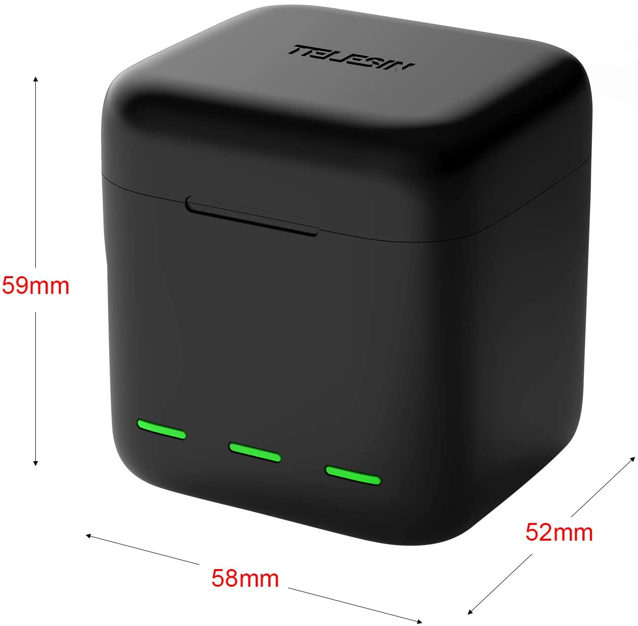 TELESIN-Chargeur de batterie 1750mAh pour GoPro 12, 12, 11, 10