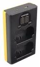 Chargeur USB double batterie à écran LCD pour batterie NP-W235 - PATONA 