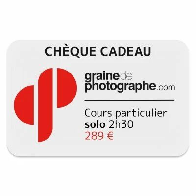 Chque cadeau cours particulier solo (2h30) Graine de Photographe