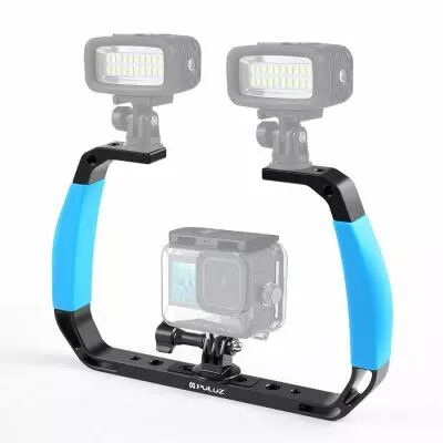 Double poigne sous-marine pour action cam - Puluz