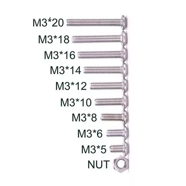 Ensemble de vis M3 en acier inoxydable (340 pièces)