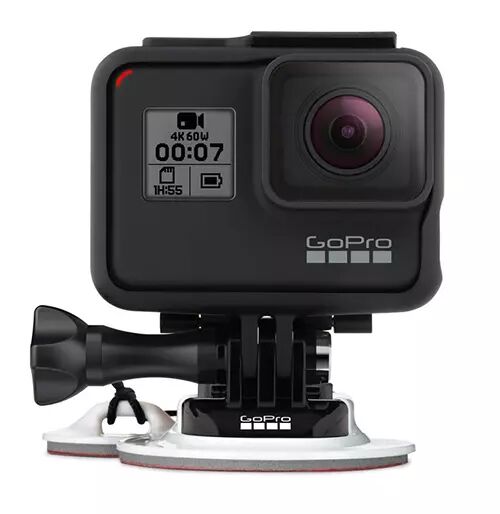 Wewoo - Fixation GoPro rouge pour HERO4 / 3+ / 3/2/1 Monture en surface  incurvée + autocollants de montage 3M - Trépied et fixation photo vidéo -  Rue du Commerce