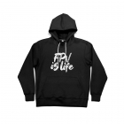 Hoodie logo FPV is life XL Black