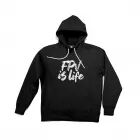 Hoodie logo FPV is life XL Black
