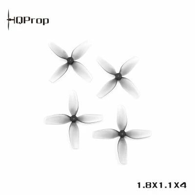 HQ Ultralight Whoop Prop 1.8X1.1X4(45MM) Grey (2CW+2CCW)-Poly Carbonate-1.5MM Shaft