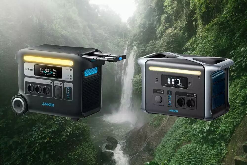 natrure, eau, station de charge, anker
