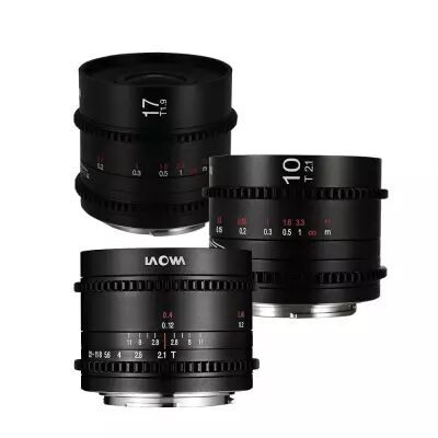 Kit 3 optiques MFT Cine 7.5 mm + 10 mm + 17 mm - Laowa