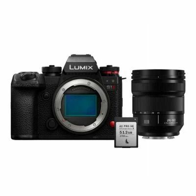 Kit Cin�aste Lumix S1II + S 24-60mm f/2.8 + Carte CFexpress AV PRO SE 512 Go