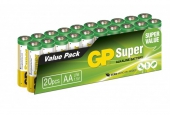 Kit de 20 piles AA alcalines Super - GP