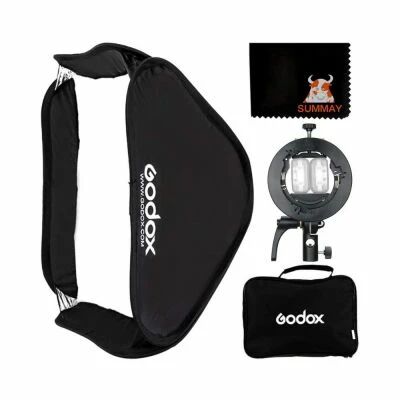 Kit S2 Bracket Bowens + Softbox 8080 cm + Grid - Godox