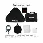 Kit S2 Bracket Bowens + Softbox 80×80&#8239;cm + Grid - Godox