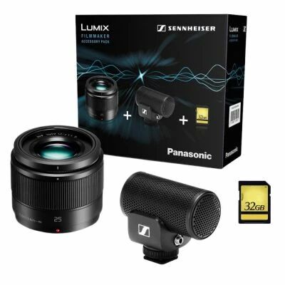 Kit vido Objectif 25mm f/1.7 + Micro + SD 32Go - Panasonic