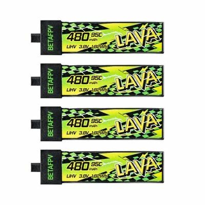 LAVA Seriel 1S 480 mahPack de 4 batteries LiPo LAVA II 1S 480mAh - BetaFPV