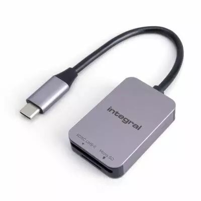Lecteur double SD UHS-II et MicroSD (USB Type-C) - Intgral