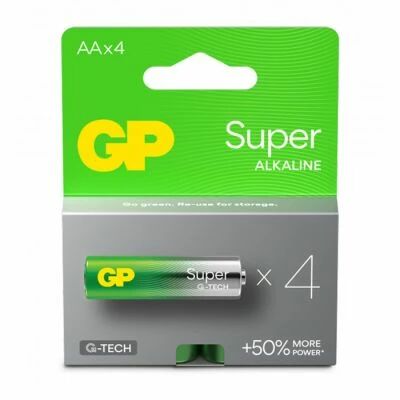 Lot de 4 piles Super Alcaline AA  - GP Batteries