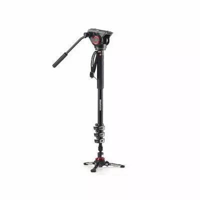 Monopode aluminium 4 sections avec mini trpied et rotule vido - Manfrotto