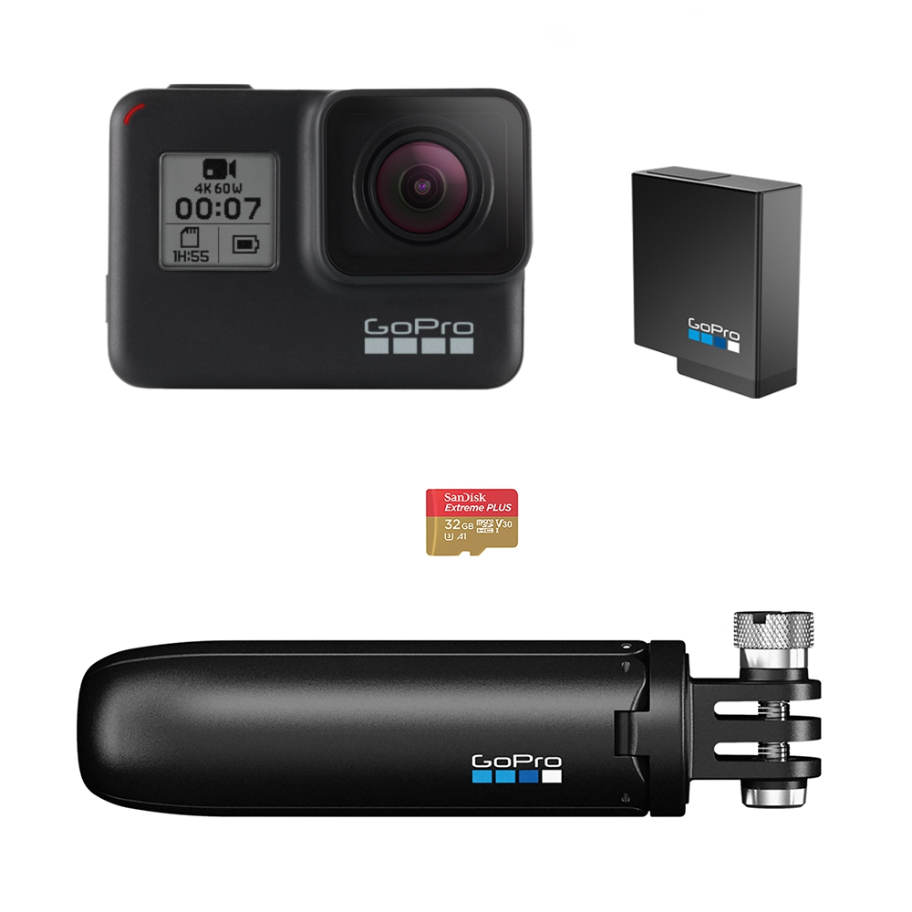 GoPro Hero7 Black "Hard Bundle" - 3 accessoires offerts