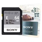 Pack carte SD UHS-II Though série SF-E 64 Go V30 avec extension de garantie 2+3 ans - Sony