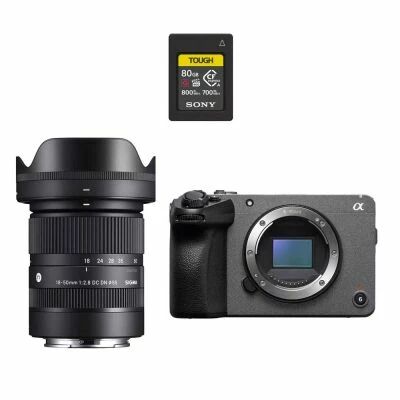Pack crateur Sony FX30 + Sigma 18-50 mm f/2.8 + CFexpress 80Go 