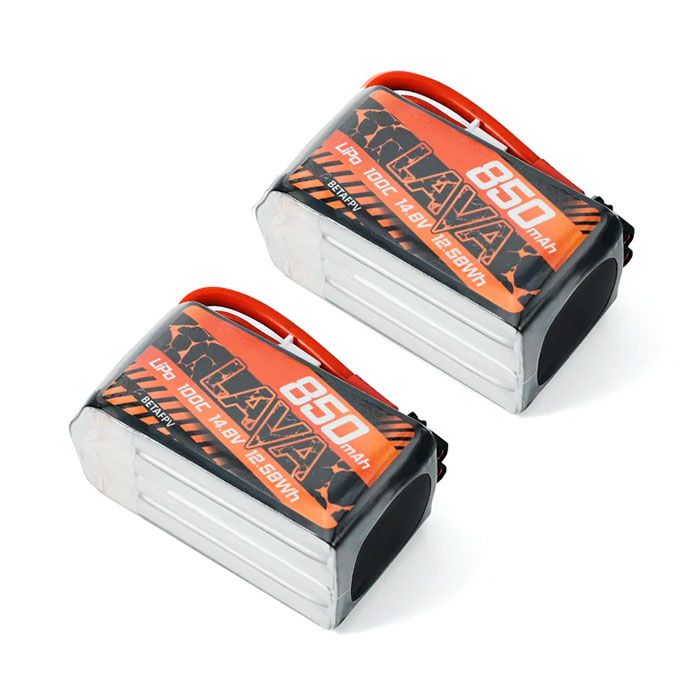 Lot de 2 batteries LiPo BetaFPV LAVA 4S 850mAh 100C (XT30)