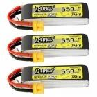 Pack de 3 LiPo R-Line 2S 550mAh 95C - Tattu