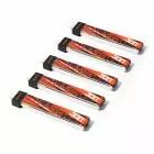 Pack de 5 batteries LiHV 1S 300mAh 75C (BT2.0) - BetaFPV