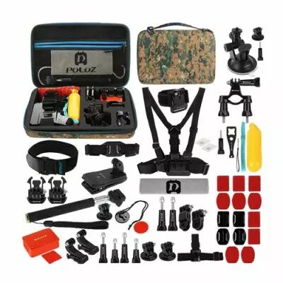 Pack de 53 accessoires et tui pour actioncams - Puluz 