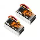 Pack de deux batteries LiPo 3S 850 mAh 75C (XT30) - BetaFPV