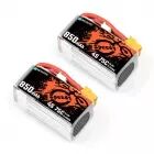 Pack de deux batteries LiPos 4S 850 mAh 75C (XT60) - BetaFPV