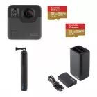 Pack GoPro Fusion + chargeur + batterie + Fusion grip + cartes m&eacute;moires