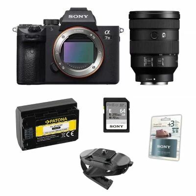 Pack photo outdoor Sony Alpha 7 III + optique 24-150mm + carte SD 64Go + extension de garantie + fixation sac � dos + batterie