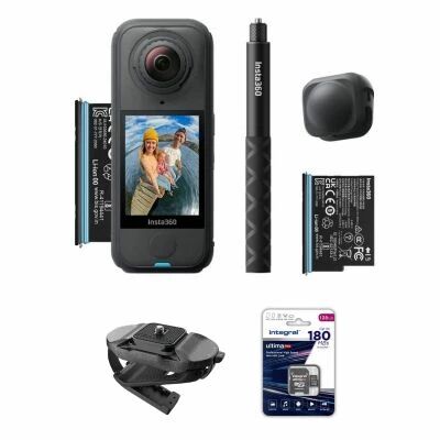 Pack randonn�e Insta360 X4 Air Starter Bundle + carte microSD Integral 128Go + fixation sac � dos