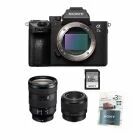 Pack Sony Alpha 7 III + FE 24-105 mm f/4 G OSS + FE 50 mm f/1.8 + SD 64Go V30 +  extension de garantie de 3 ans 