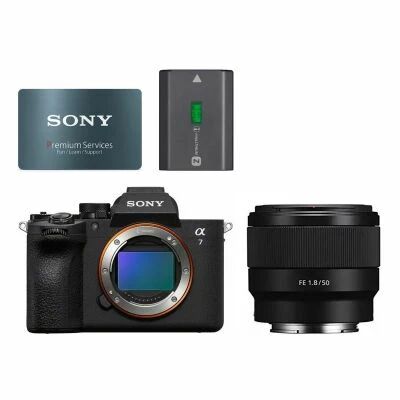 Pack Sony Alpha 7 V + FE 50mm f/1,8 + 2e Batterie + Extension de Garantie